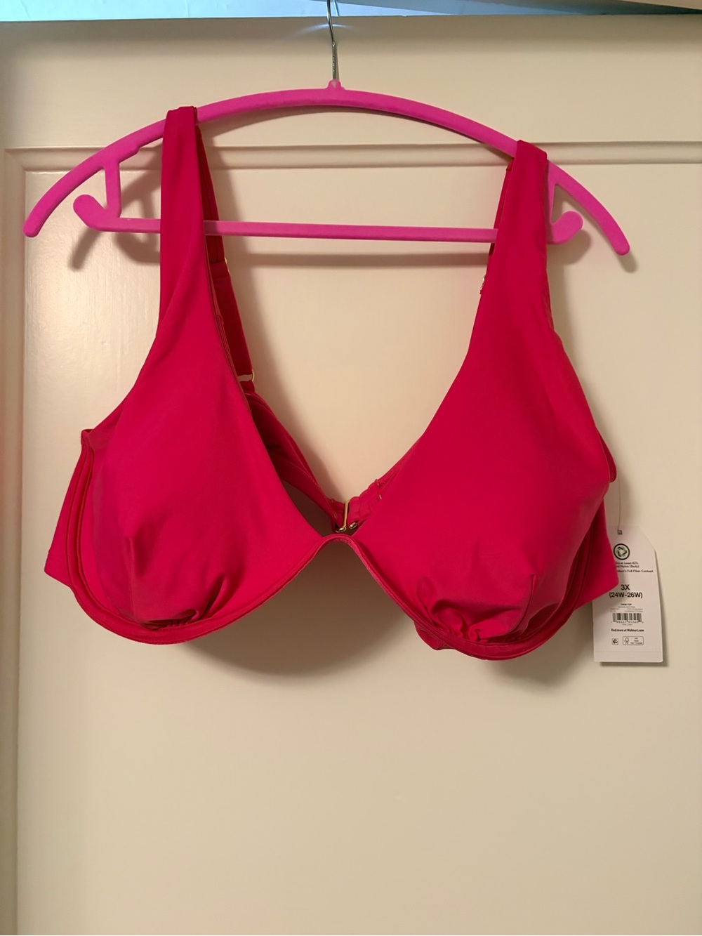 Underwire Bikini top in Hot Pink